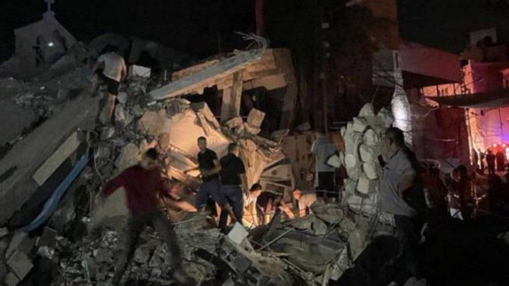 <div class="paragraphs"><p>Several people are feared dead after a blast occurred at a building on the premises of the St Porphyrius Greek Orthodox Church in Gaza on Thursday, 19 October.</p></div>