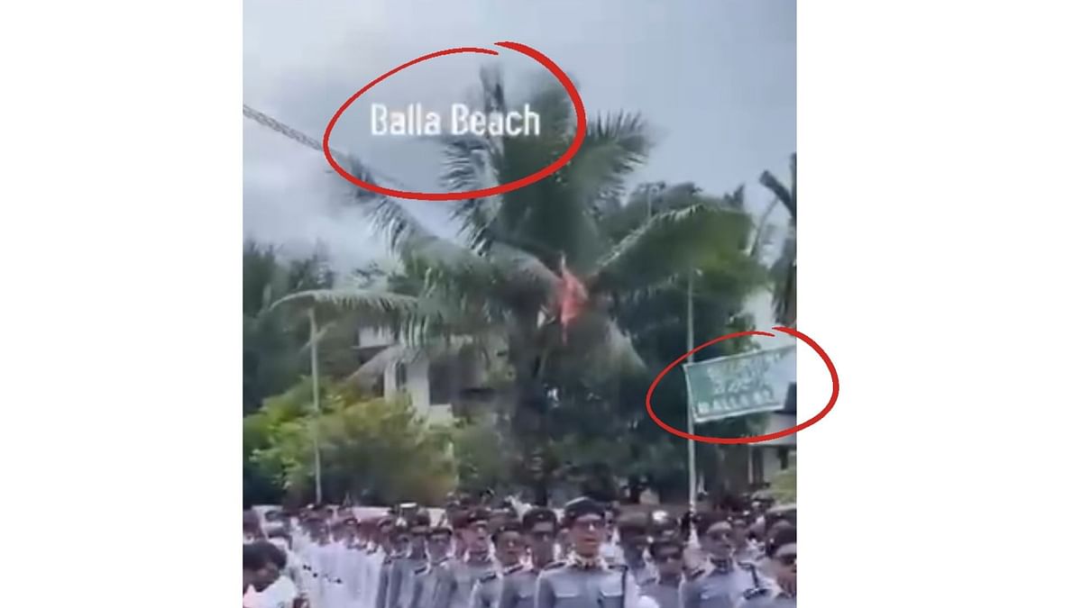 This video does not show Pakistani flags, it shows Samastha Kerala Jem-iyyathul Ulama, Islamic organisation’s flag. 