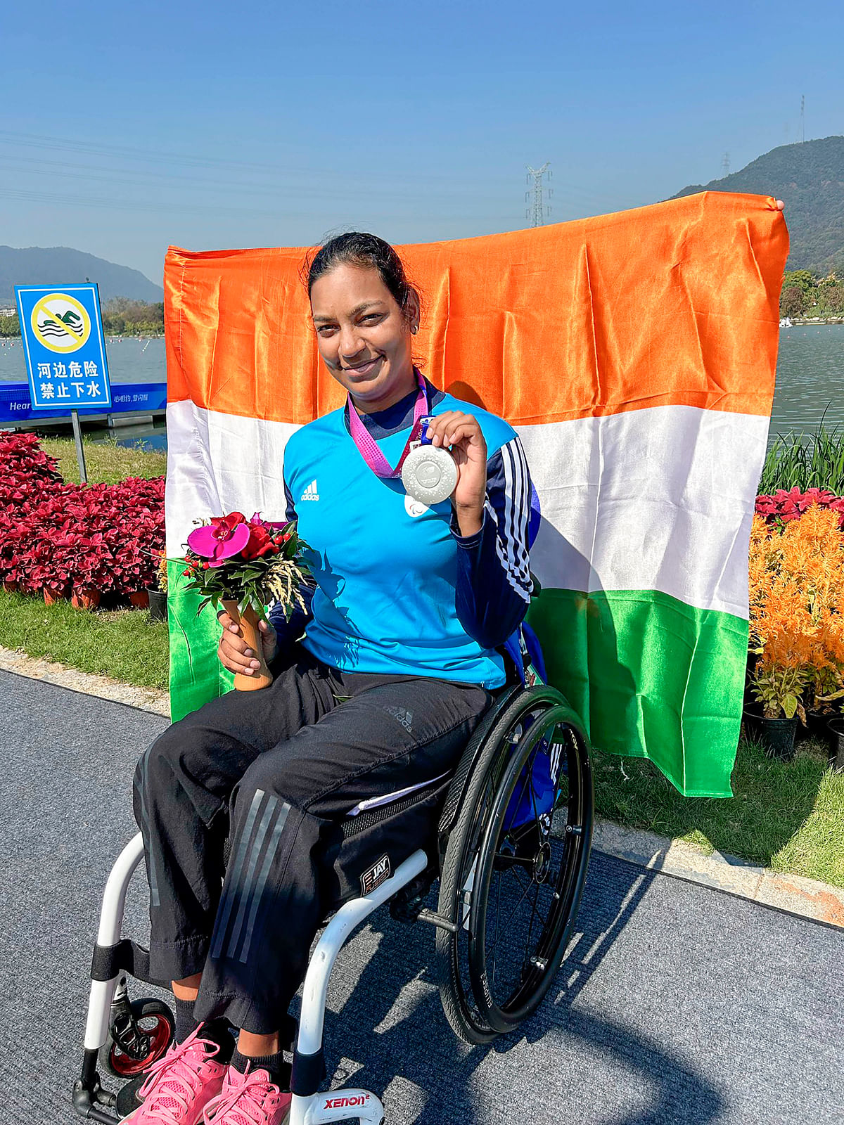 India won 17 medals on the opening day of the Asian Para Games in Hangzhou on Monday.