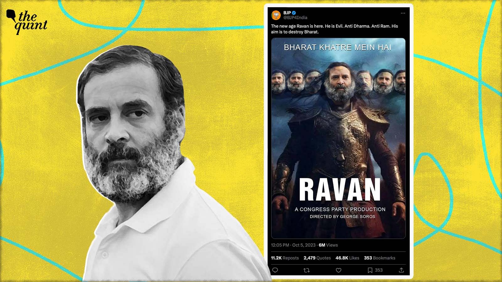 <div class="paragraphs"><p>(BJP put out an image comparing Rahul Gandhi with Ravan)</p></div>