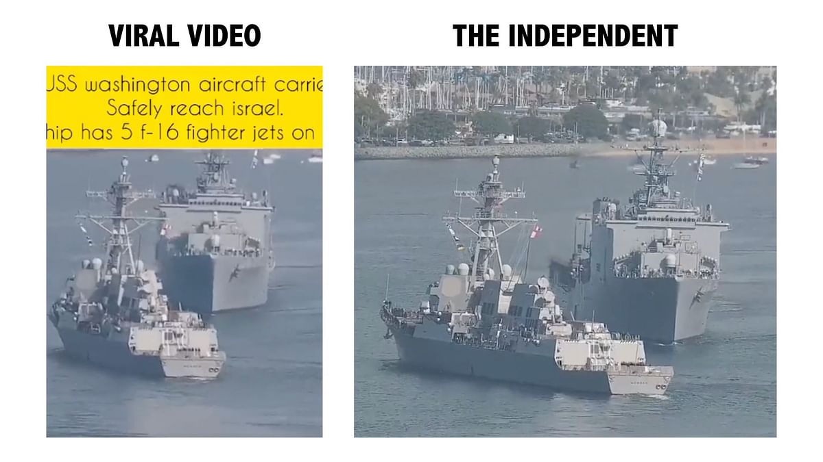 The video dates back to November 2022 and shows a near-miss between two US Navy ships in California's San Diego Bay.