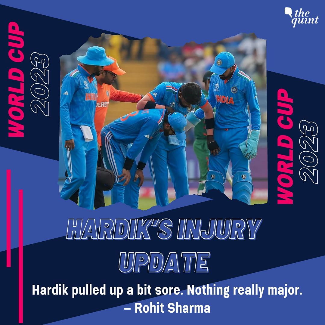 #INDvsBAN | Rohit Sharma provided a major update on #HardikPandya's injury after India beat Bangladesh in #CWC23.