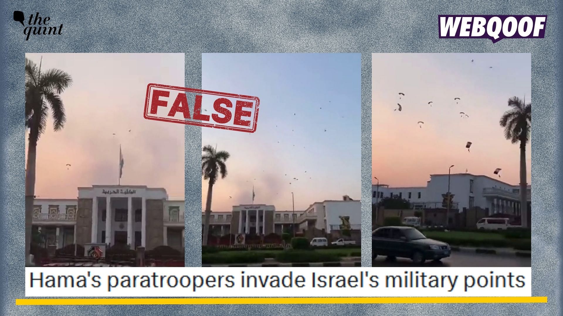 <div class="paragraphs"><p>Fact-check: A video from Egypt is being falsely shared as Hamas militants entering Israel in parachutes.</p></div>