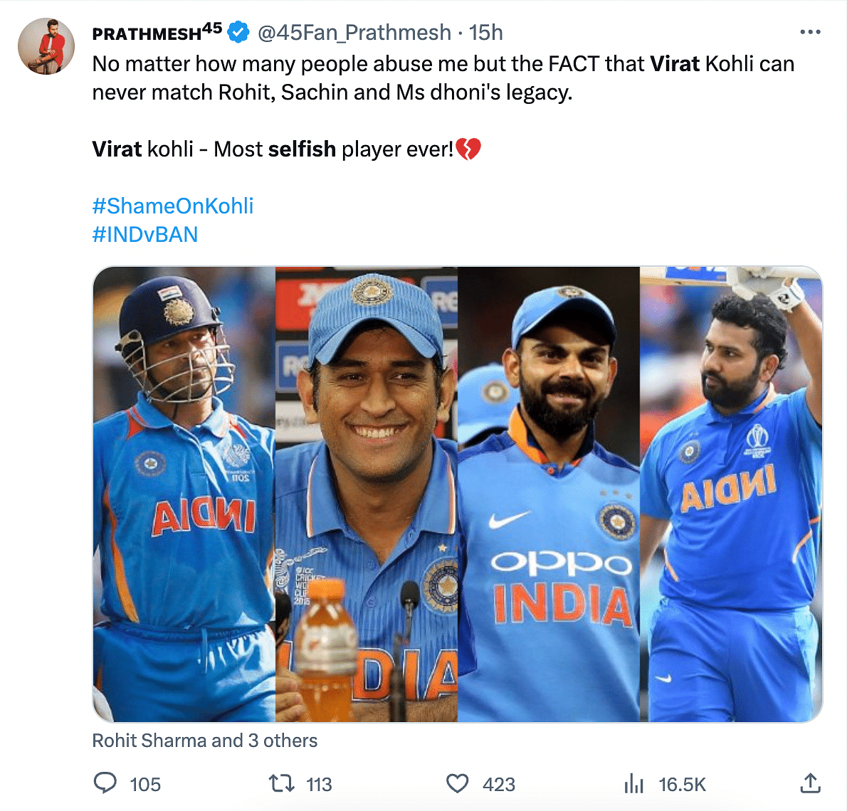 #CWC23 | KL Rahul told broadcasters that he encouraged Kohli to complete his century and denied singles.