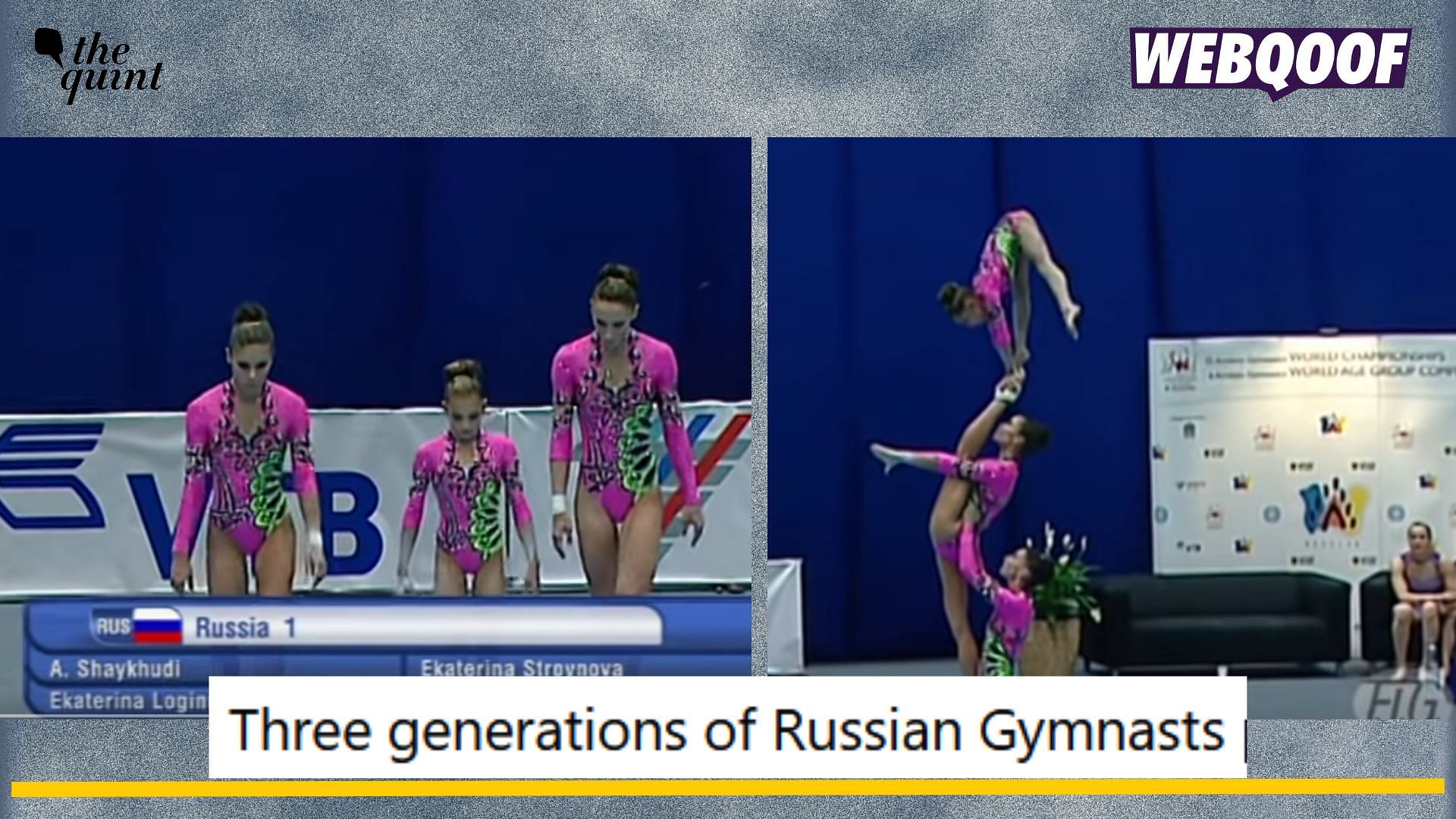 <div class="paragraphs"><p>Fact-Check: An old video showing three Russian gymnasts performing together are not from one family.</p></div>
