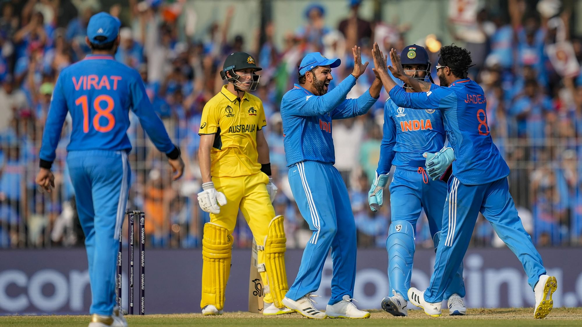 <div class="paragraphs"><p>ICC World Cup 2023: Indian Fans Applaud Ravindra Jadeja as Three-Fer Plagues Australia</p></div>