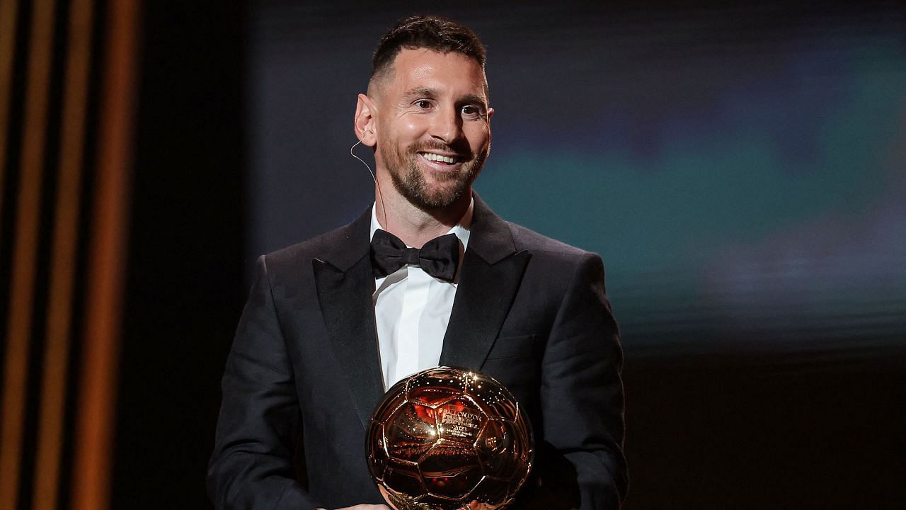 <div class="paragraphs"><p>Argentine superstar Lionel Messi won the Ballon d'Or for a record eighth time</p></div>