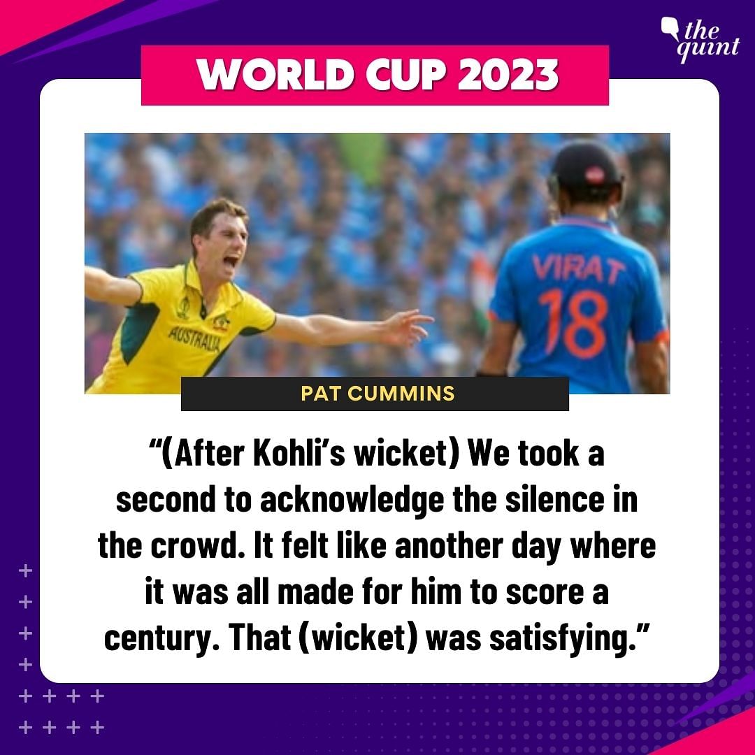 #CWC23Final | Australian skipper #PatCummins revealed how the side celebrated #ViratKohli's wicket.
