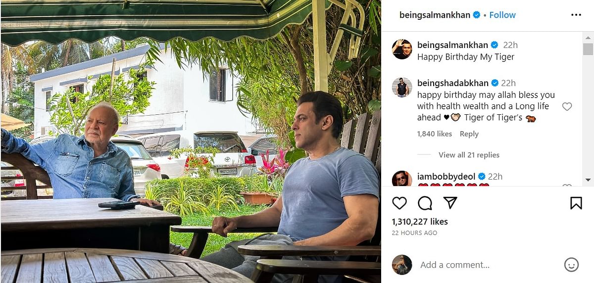 Several celebrities and fans posted birthday wishes for Salim Khan under Salman Khan's post.