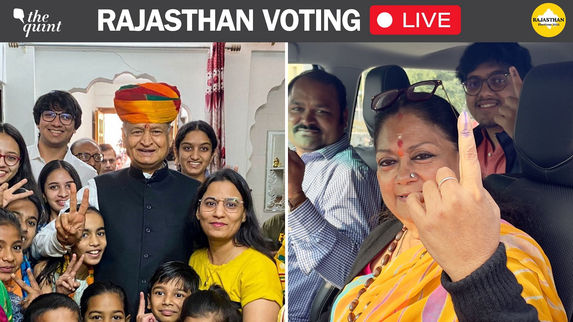 <div class="paragraphs"><p>Rajasthan Voting LIVE: 'BJP Will Vanish,' Says Ashok Gehlot; Vasundhara Raje Flags 'Undercurrent'</p></div>