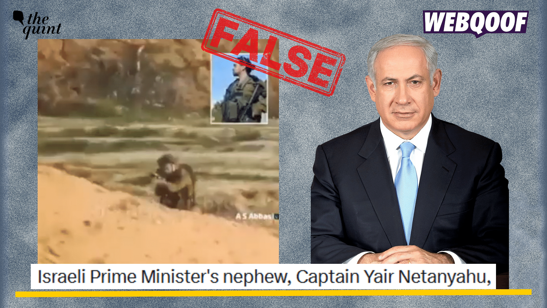 <div class="paragraphs"><p>Fact-Check:  An old video of a soldier being shot at in going viral as recent one with a false claim that it shows Israeli PM Benjamin Netanyahu's nephew.</p></div>