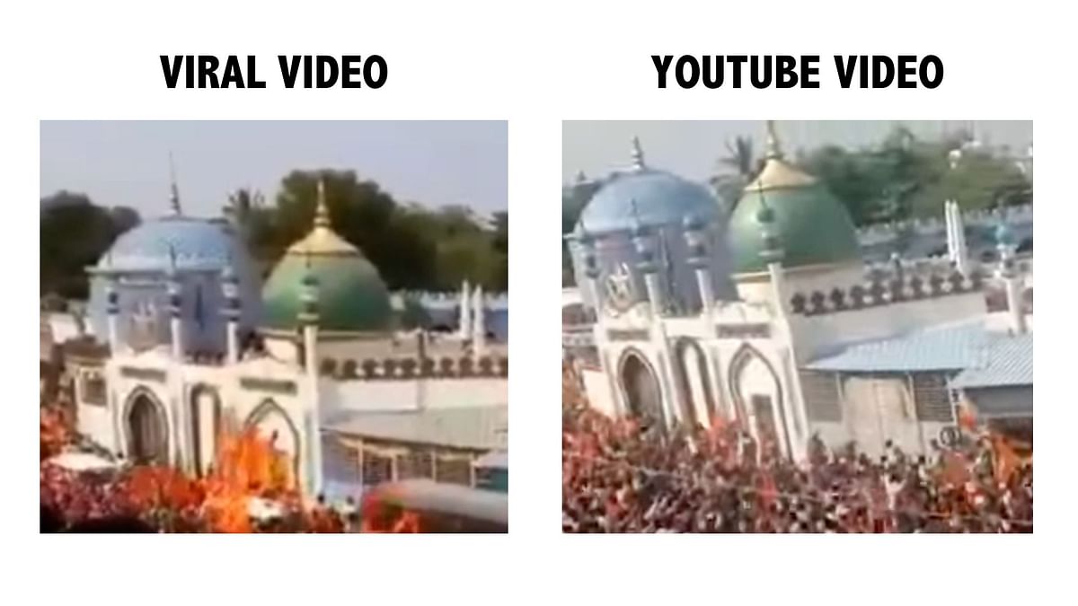 This is a 2018 Ram Navami celebration video from Karnataka that has been edited to add provocative audio.  