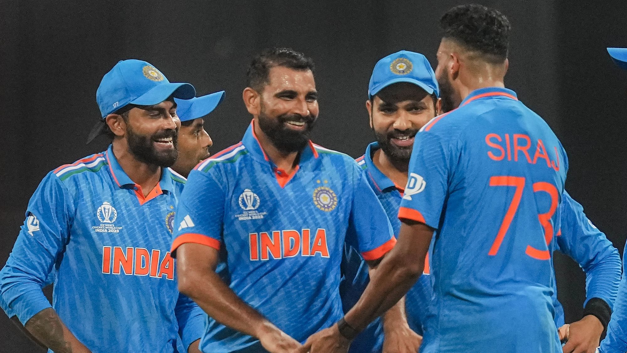 <div class="paragraphs"><p>In Photos: ICC World Cup 2023 – Mohammed Shami &amp; Mohammed Siraj Shine, Sri Lanka Bowled Out for 55</p></div>
