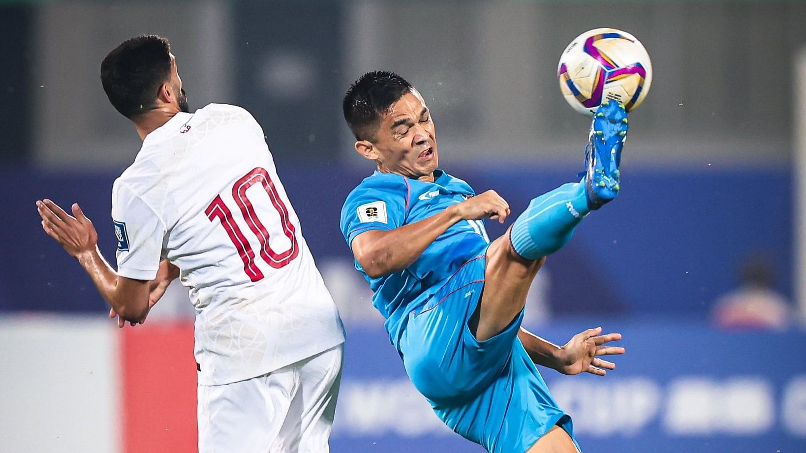 <div class="paragraphs"><p>Indian National Football Team&nbsp;took on Qatar in the FIFA World Cup 2026 and AFC Asian Cup 2027 Preliminary Joint Qualification Round 2 match on Tuesday, 21 November 2023.</p></div>
