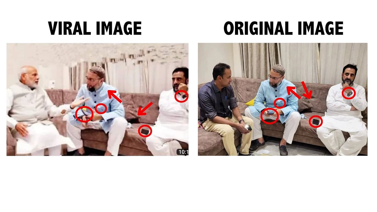 An FIR has been registered by AIMIM party member about this altered image.