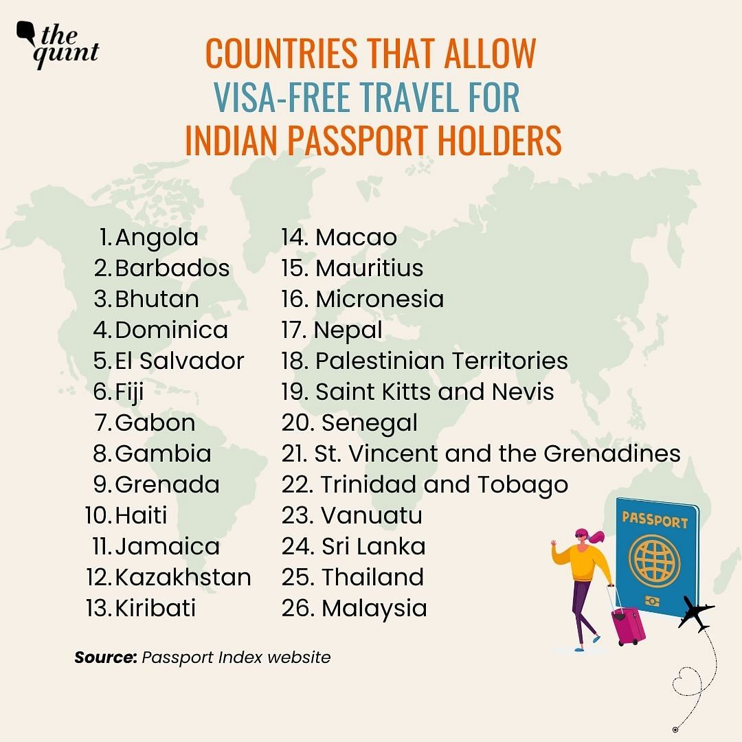 What other countries allow visa-free travel to Indians? And what are Indians' favourite destinations abroad?