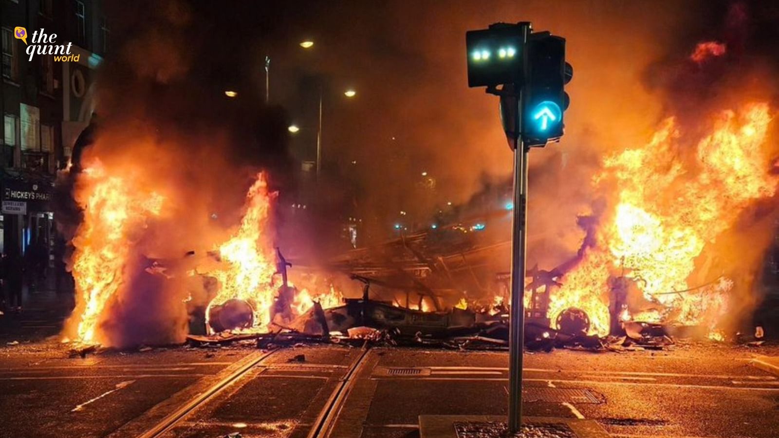 <div class="paragraphs"><p>Widespread violence erupted in Dublin, the capital city of Ireland, on the night of 23 November 2023, after protests broke out over a knife attack in which five people, including three children, were injured.</p></div>