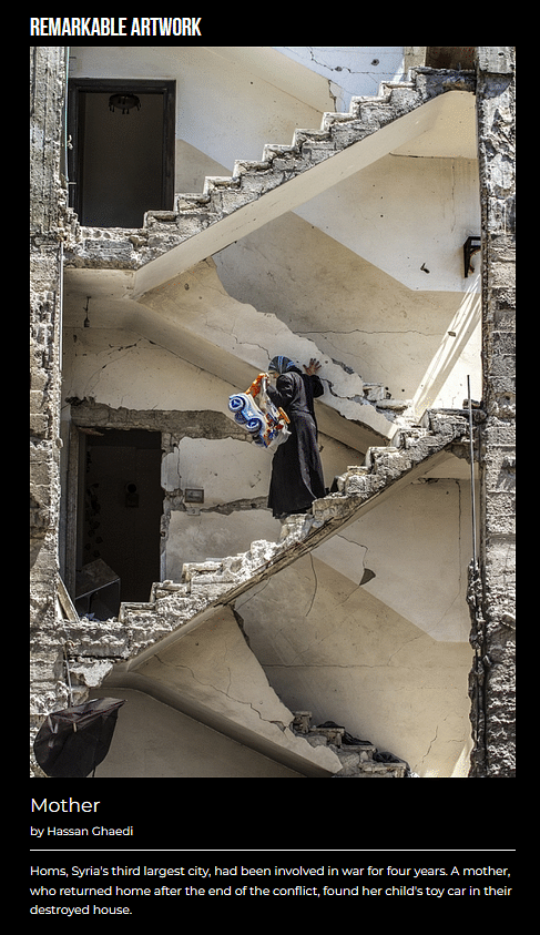 This image dates back to 2016 and shows a woman from Homs, Syria. 