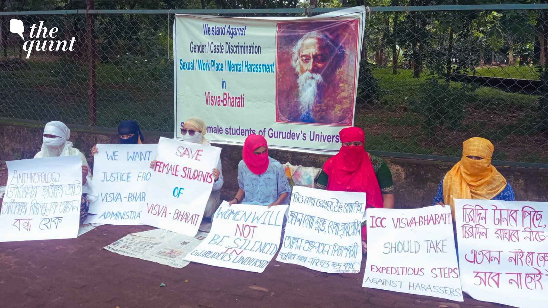 <div class="paragraphs"><p>Image from the hunger protest of survivors in Visa Bharati. Image used for representational purposes.</p></div>