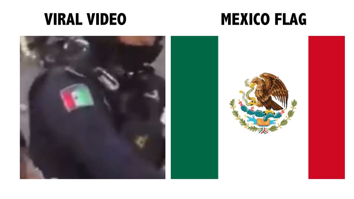 The video dates back to 2020 and shows protestors setting a policeman on fire in Mexico.