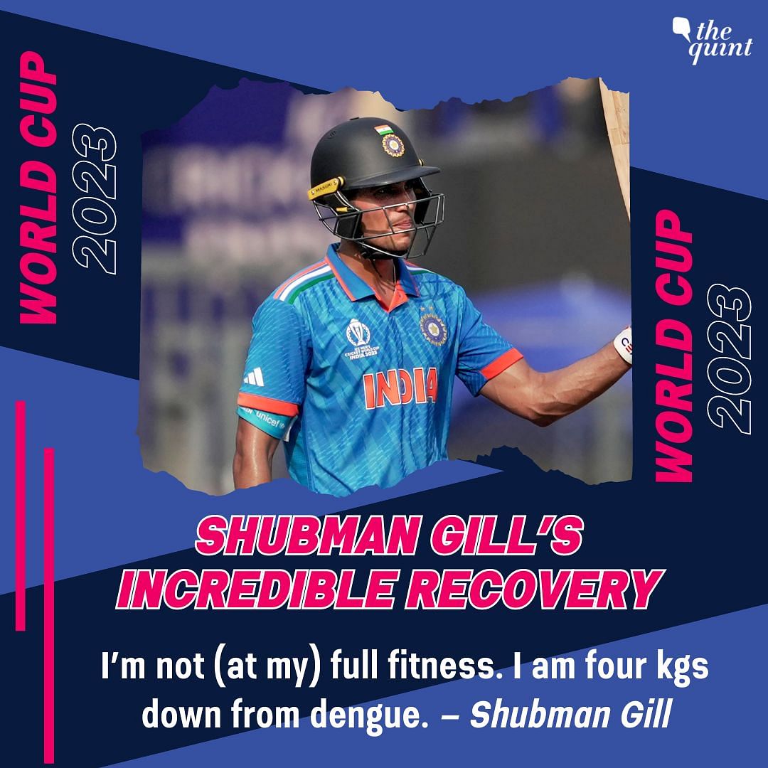 #CWC23 #INDvsSL | #ShubmanGill revealed he is down 4 kgs after a bout with dengue, as he continues recovery process.