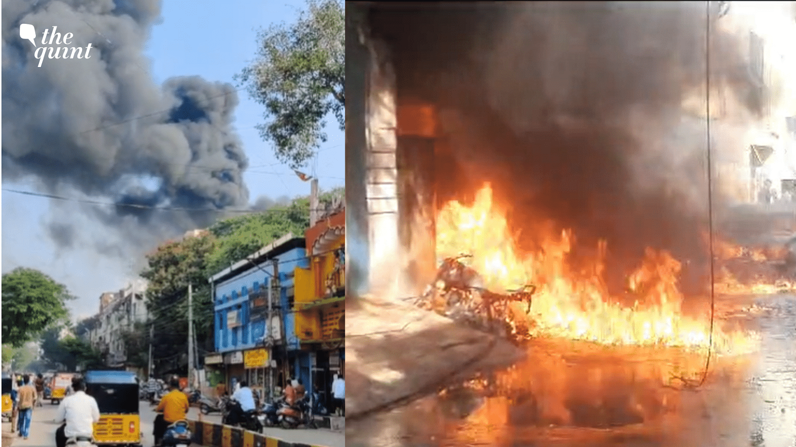 <div class="paragraphs"><p>At least nine people have died in a fire that broke out in the godown of a four-storied apartment complex in Bazarghat in Hyderabad's Nampally area. Several others have been injured in the incident.</p></div>