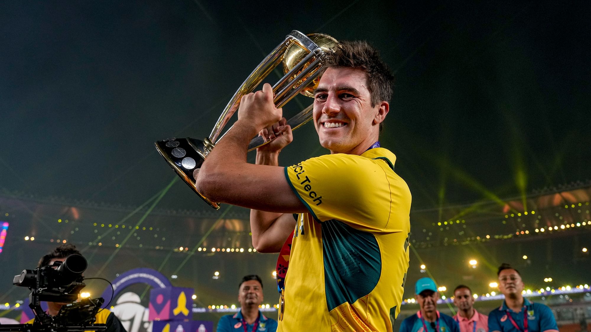 <div class="paragraphs"><p>Australia beat India by 6 wickets to win the ICC World Cup 2023 title.</p></div>