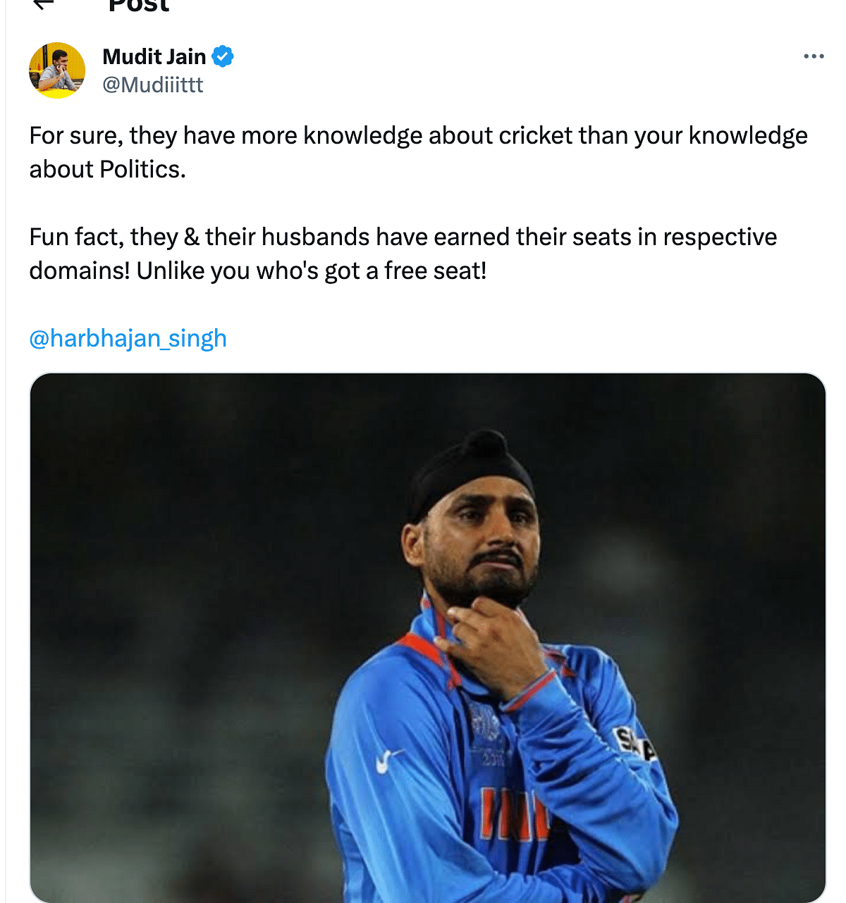 Harbhajan Singh questioned Anushka & Athiya's knowledge about cricket during the ICC World Cup final match.