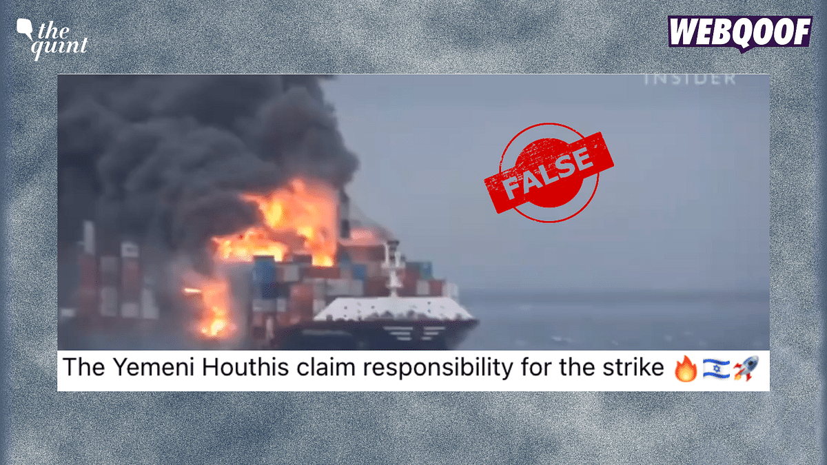 Old Video of Shipwreck Peddled as Clip of Israeli Ship Struck by Houthi Rebels