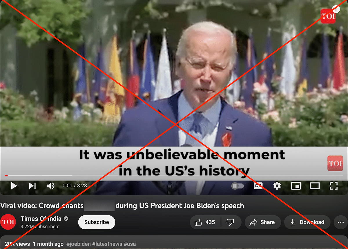 The original video showed people asking President Biden "to do more" against gun violence in the USA.