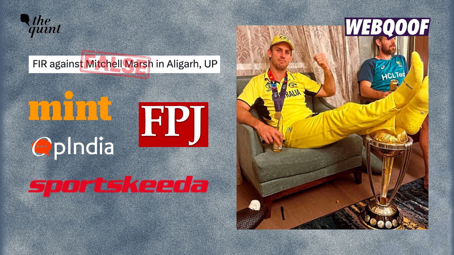 <div class="paragraphs"><p>Several media companies misreported that a FIR was filed against<em>&nbsp;</em>Australian cricket Mitchell Marsh in Aligarh, Uttar Pradesh.</p></div>