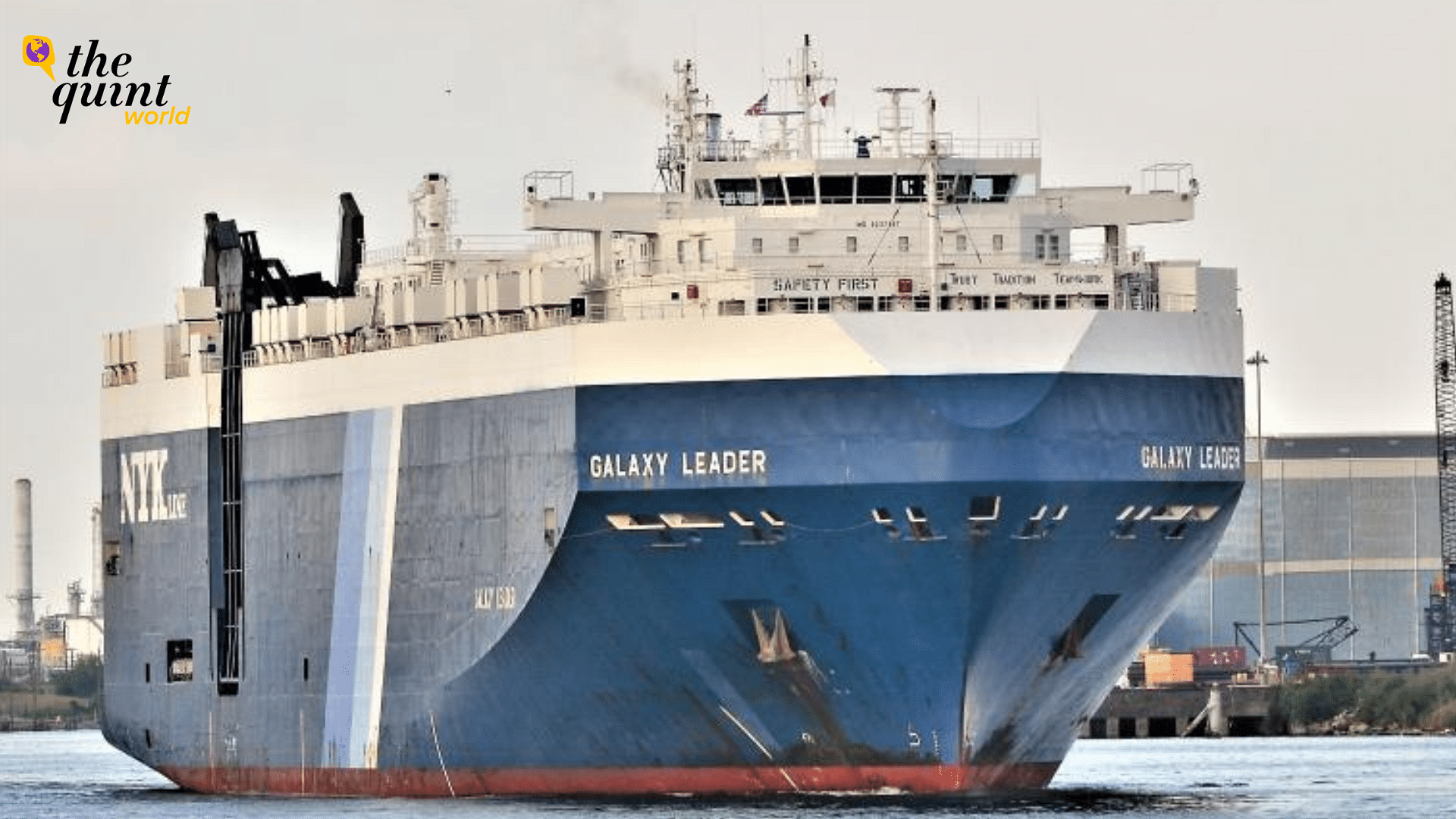 <div class="paragraphs"><p>The vessel, named "The Galaxy Leader" was on its way to Pipavav, Gujarat in India at the time of seizure.</p></div>