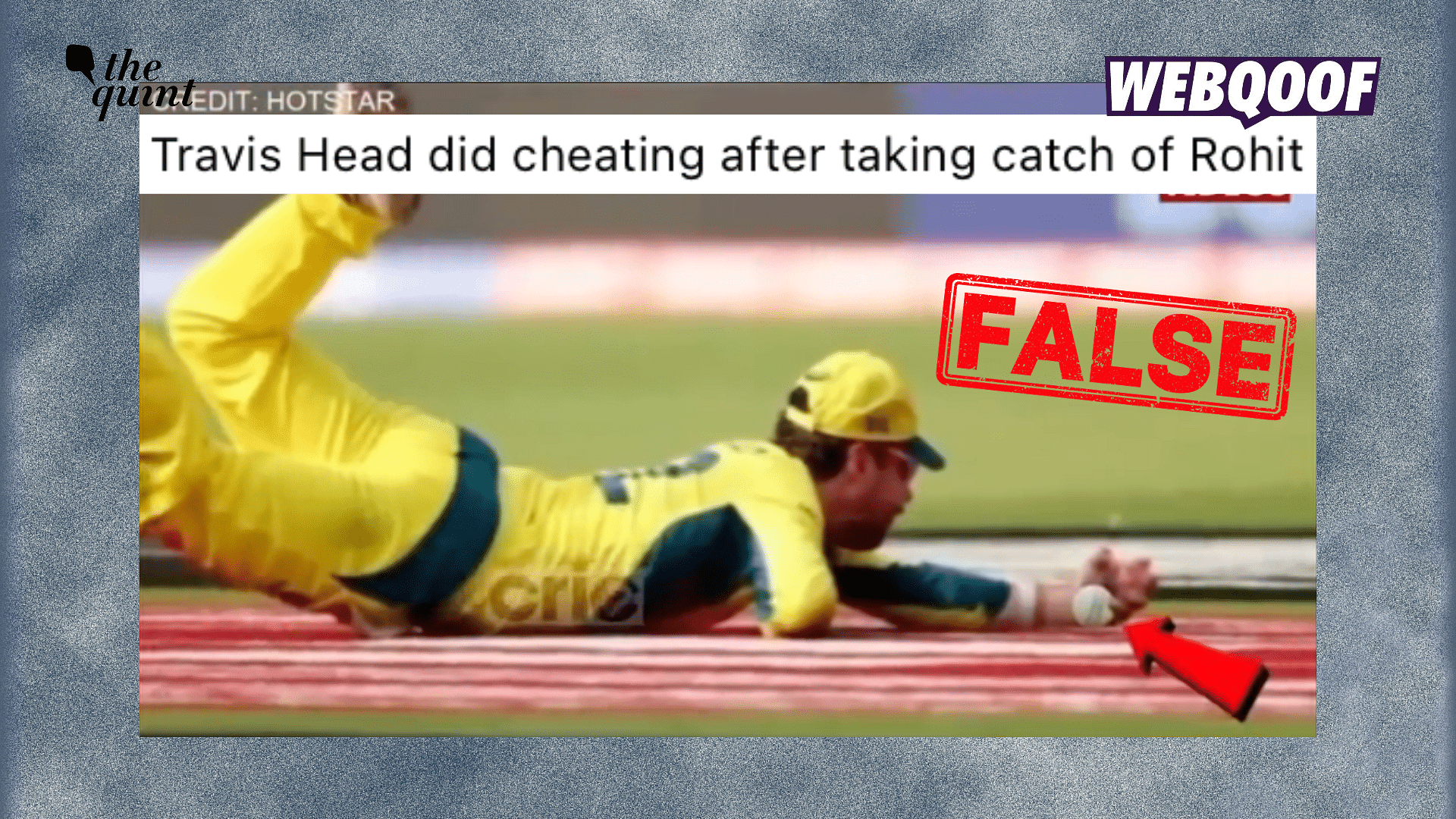 <div class="paragraphs"><p>An edited photo of Australian cricket Travis Head is being shared to falsely accuse him of cheating during the cricket match against India.</p></div>