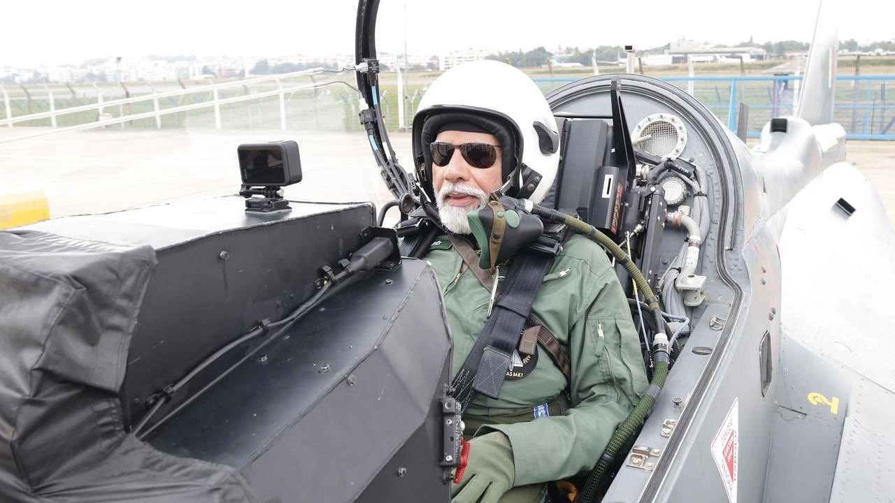 <div class="paragraphs"><p>PM Narendra Modi, who took a sortie on Tejas aircraft in Bengaluru on Saturday, termed the experience "incredibly enriching"</p></div>