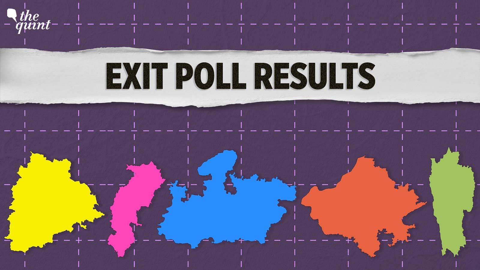 <div class="paragraphs"><p>Exit Poll Results 2023 of&nbsp;Madhya Pradesh, Rajasthan, Telangana, Chhattisgarh and Mizoram.</p></div>