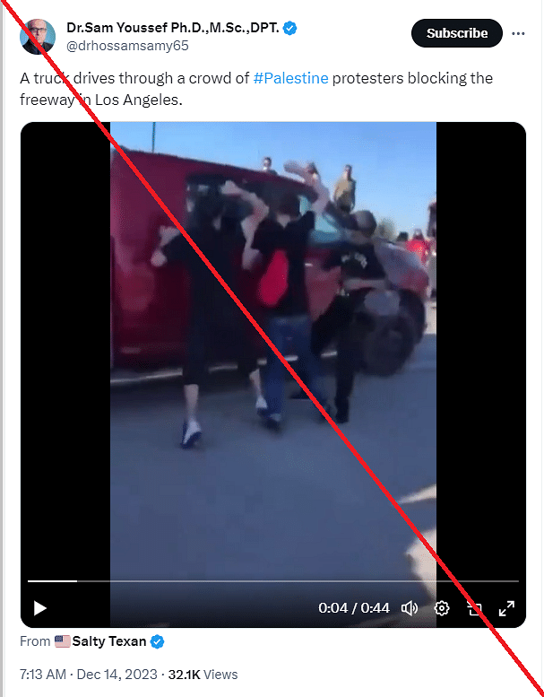 The video dates back to June 2020, and shows a truck plowing into a group of protestors in Oklahama.
