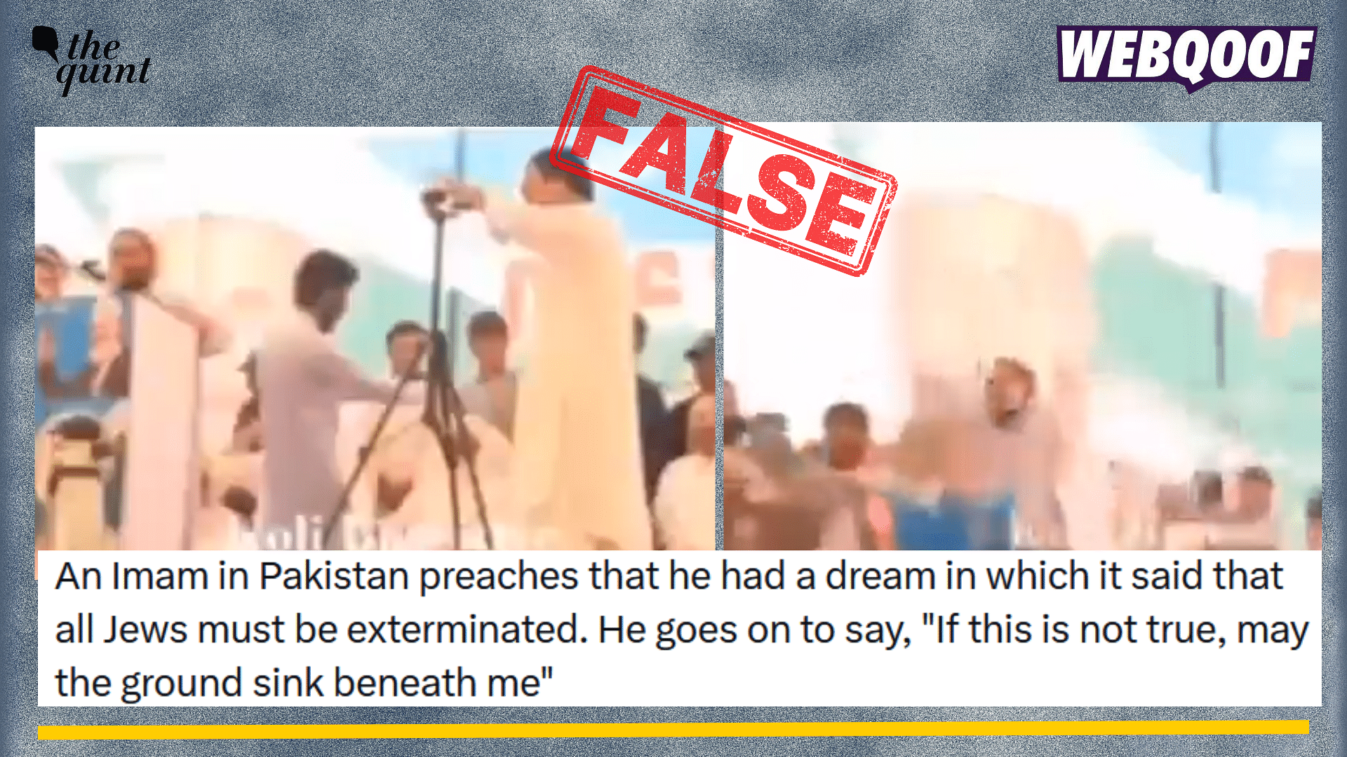 <div class="paragraphs"><p>Fact-check: An old video from Pakistan showing a stage collapsing in middle of an political gathering is going viral with a false claim related to Jews. </p></div>