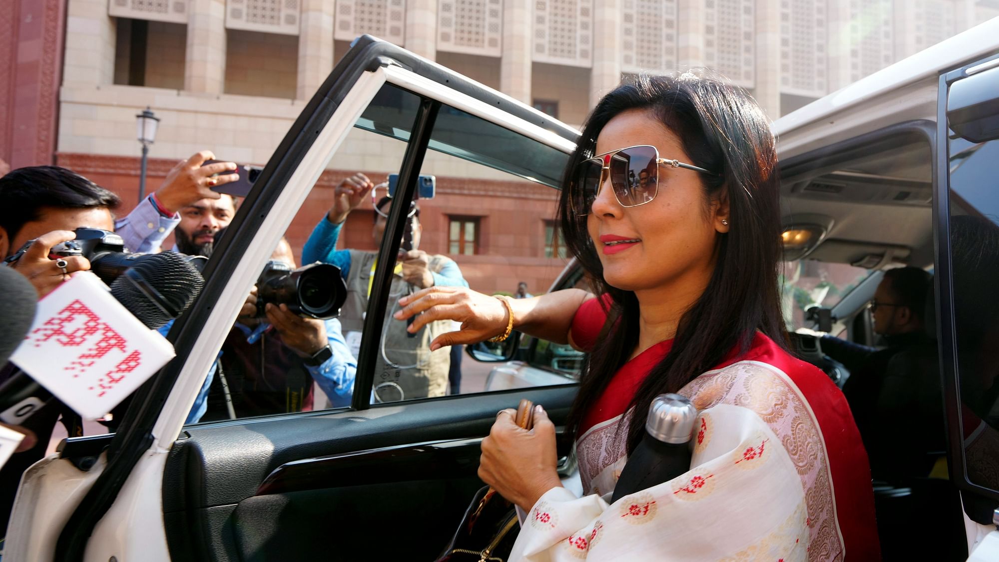 <div class="paragraphs"><p>TMC MP Mahua Moitra arrives during the Winter session of Parliament, in New Delhi, Friday, Dec. 8, 2023.</p></div>