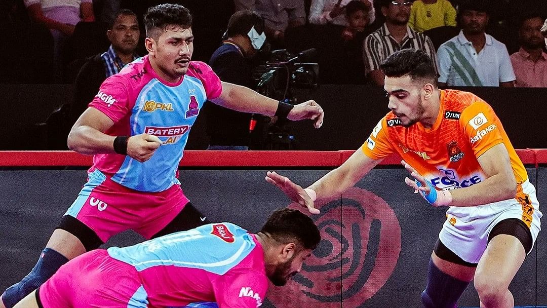 <div class="paragraphs"><p>Puneri Paltan defeated&nbsp;Jaipur Pink Panthers in the PKL match&nbsp;at the EKA Arena on Monday.</p></div>