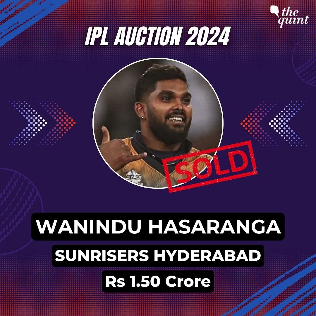 #IPL2024Auction | Sri Lankan all-rounder Wanindu Hasaranga goes to Sunrisers Hyderabad for Rs 1.5 crore.