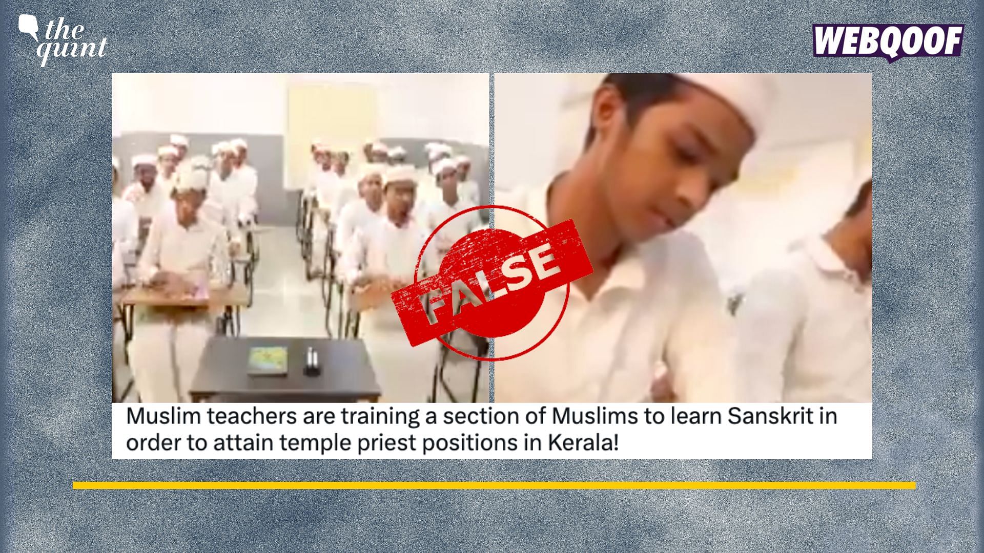 <div class="paragraphs"><p>Fact-Check: This video is from Thrissur. Sanskrit is included in the syllabus so students can learn about different cultures and religions.&nbsp;</p></div>