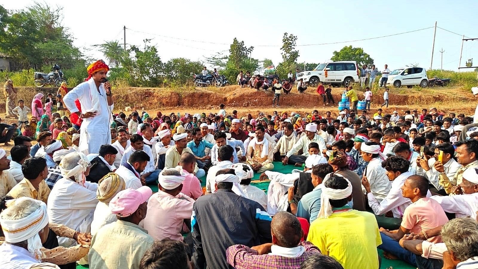 <div class="paragraphs"><p>BAP MLA Rajkumar Roat addressing a public rally in the run-up to the polls.&nbsp;</p></div>