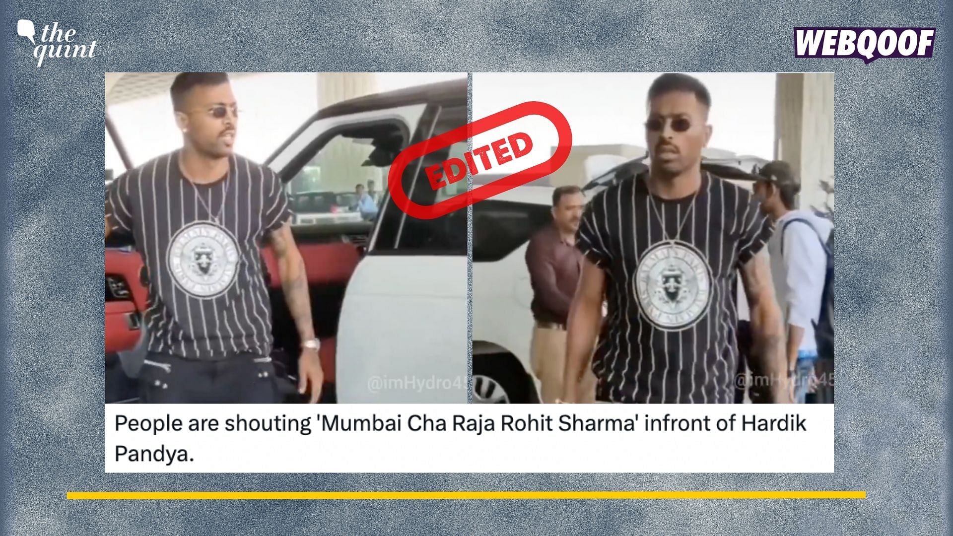 <div class="paragraphs"><p>Fact-Check: The heckling audio has been added to the video. Pandya's video also dates back to 2020.&nbsp;</p></div>