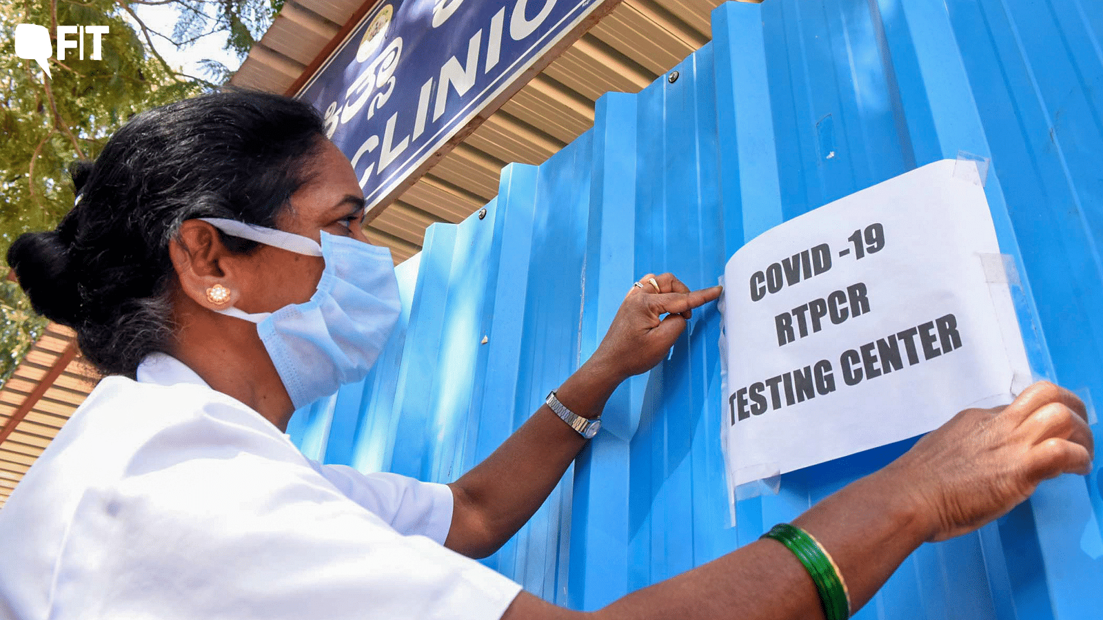 <div class="paragraphs"><p>Chikkamagaluru: A medic puts up a notice at a Covid-19 testing centre of the district hospital after cases of COVID-19 sub-variant JN.1 were detected in the country.</p></div>