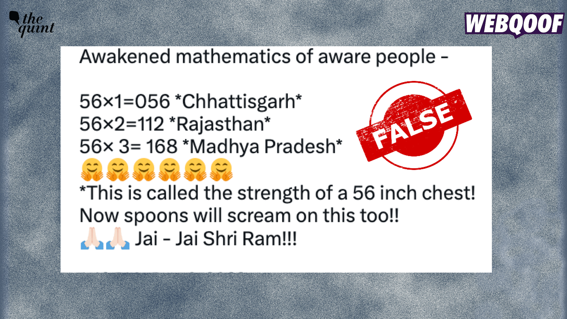 <div class="paragraphs"><p>Fact-Check: This claim is false. BJP did not secure these numbers in the assembly elections.&nbsp;</p></div>