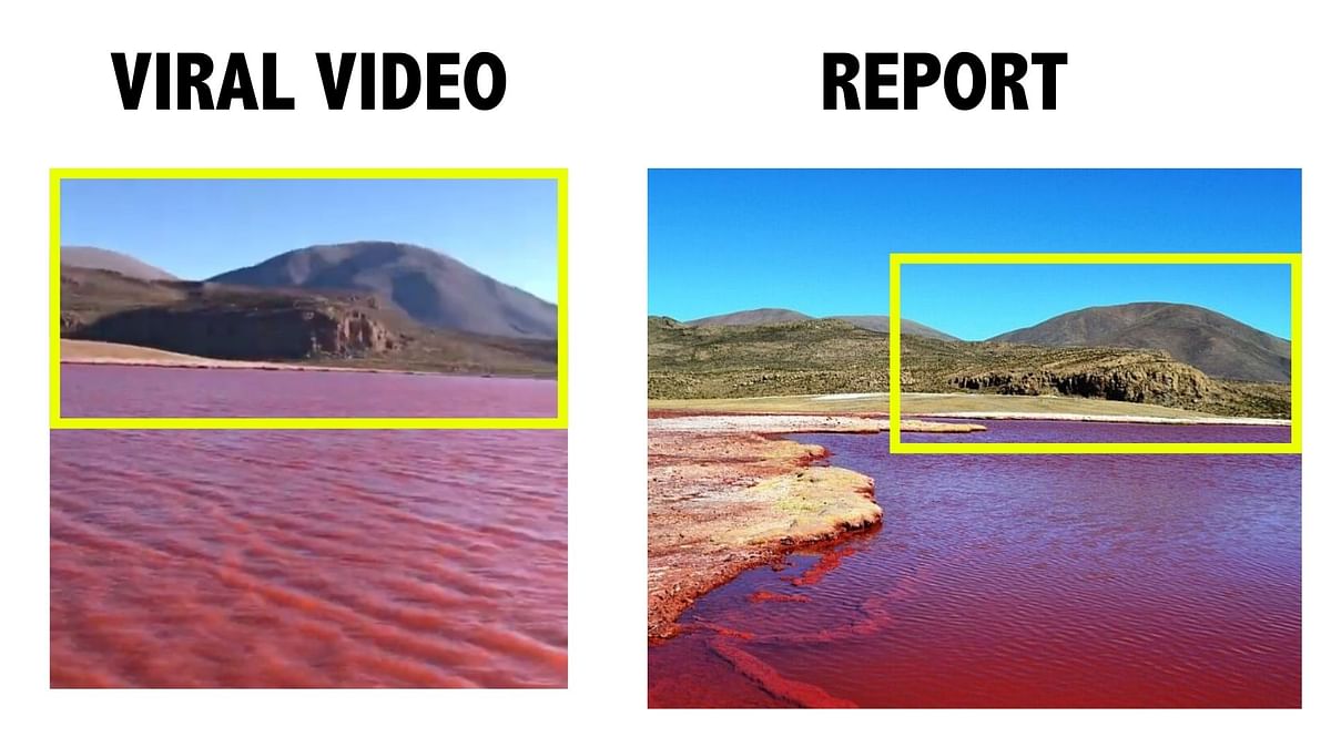 This video shows Laguna Roja in Chile and not the Nile River.