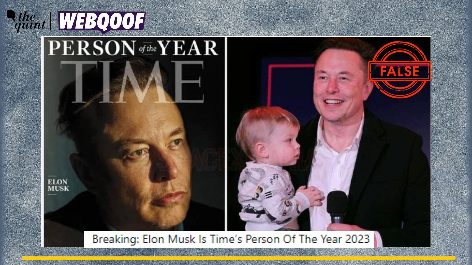 <div class="paragraphs"><p>Fact-Check | Elon Musk has not been named the Time's Person of the year for 2023.</p></div>