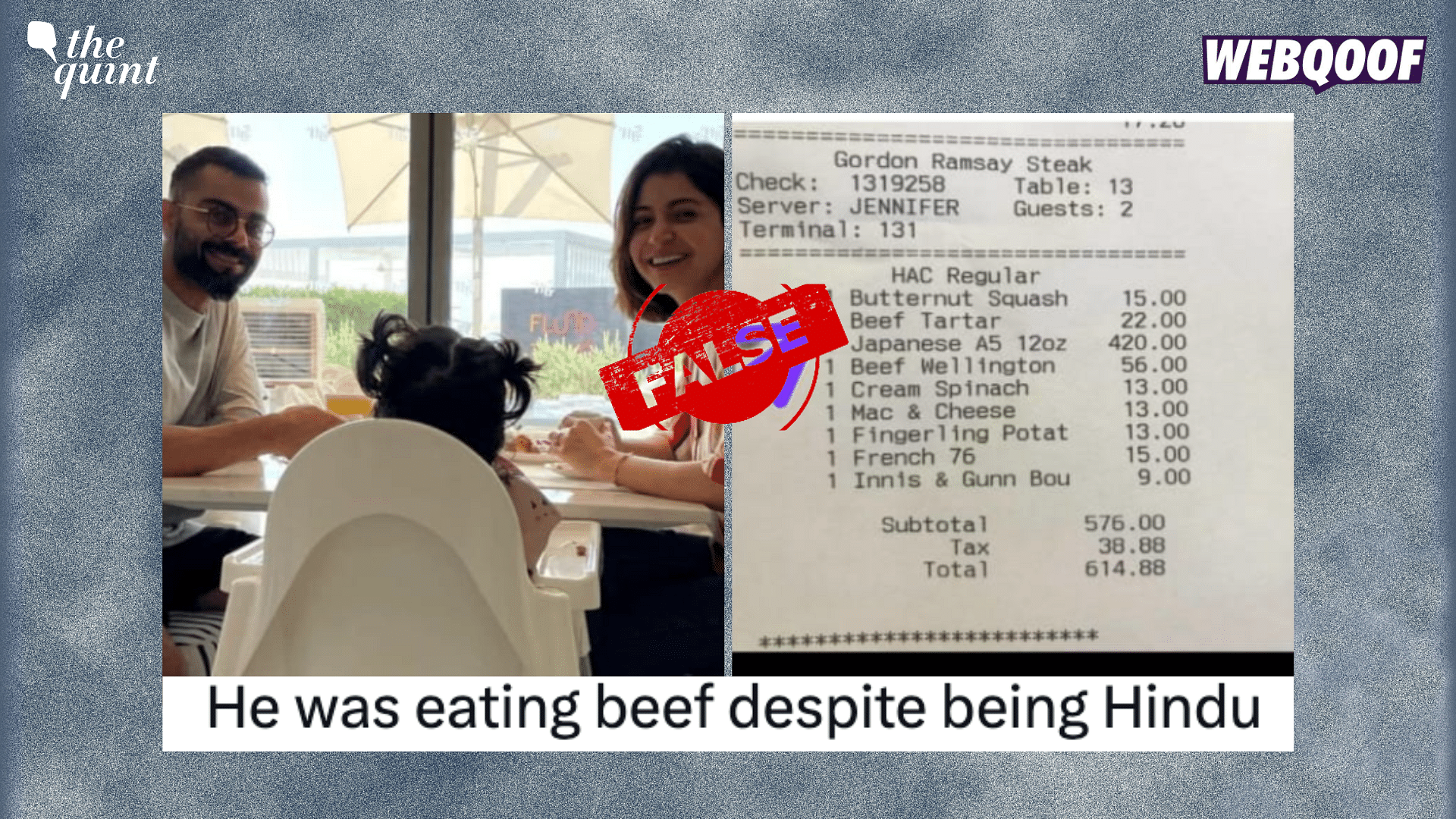 <div class="paragraphs"><p>Fact-Check | The post has falsely claimed that Kohli consumed beef in the USA.</p></div>