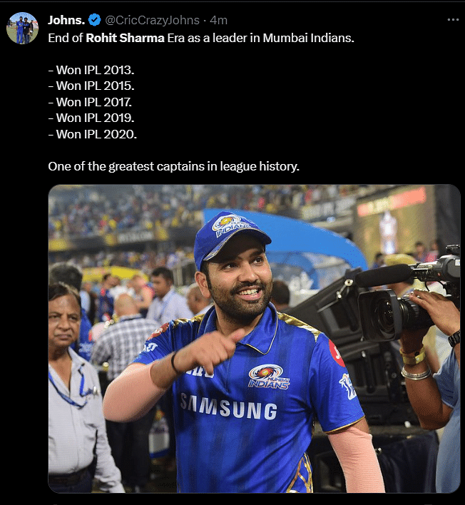 #IPL2024 | Fans expressed their displeasure as #RohitSharma's tenure as #MumbaiIndians captain came to an end.
