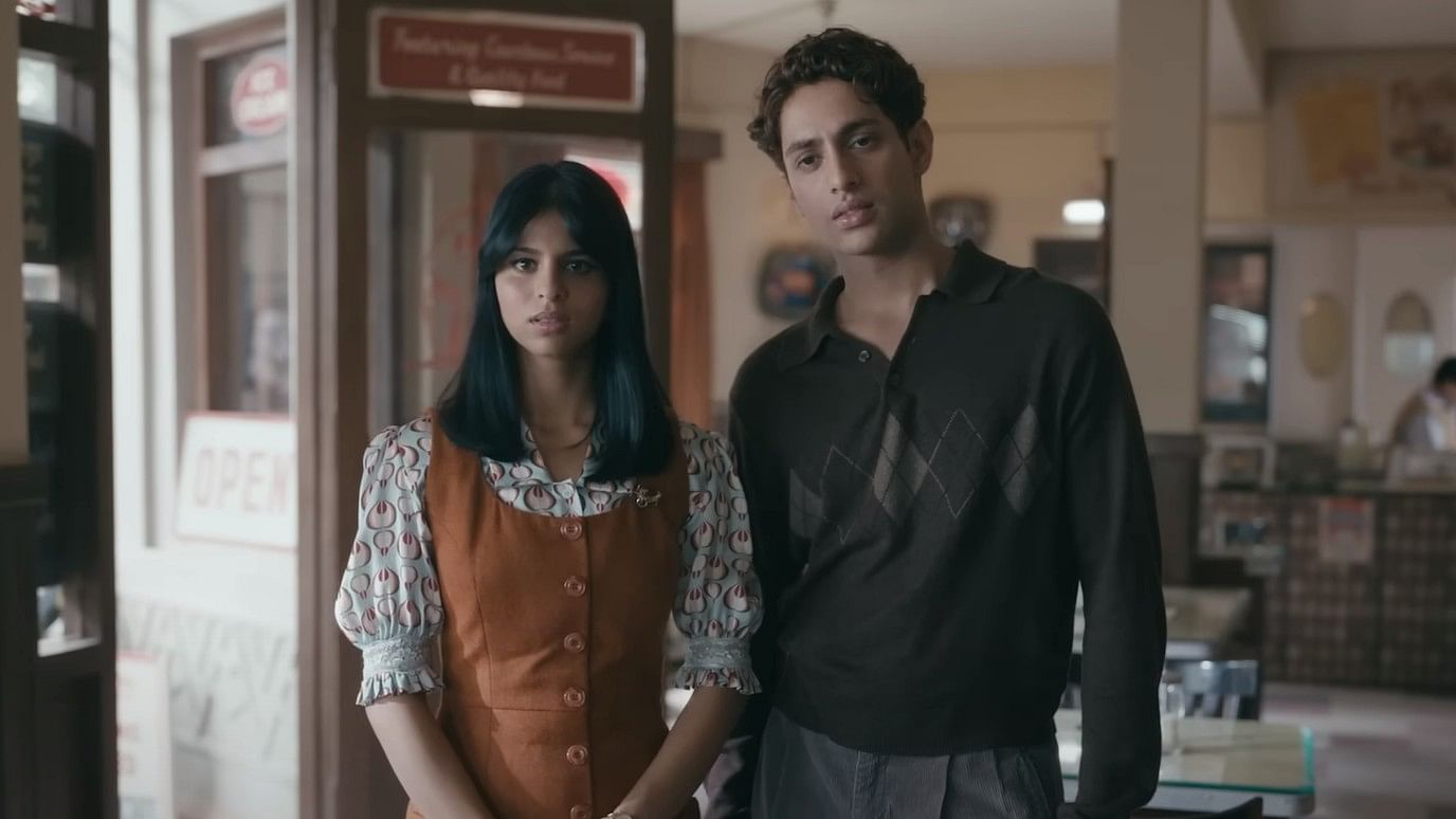 <div class="paragraphs"><p>Suhana Khan and Agastya Nanda in a still from<em> The Archies.</em></p></div>